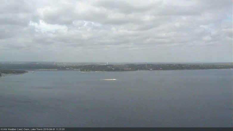 Lake Travis webcam, April 1, 2018 10:55 AM CT