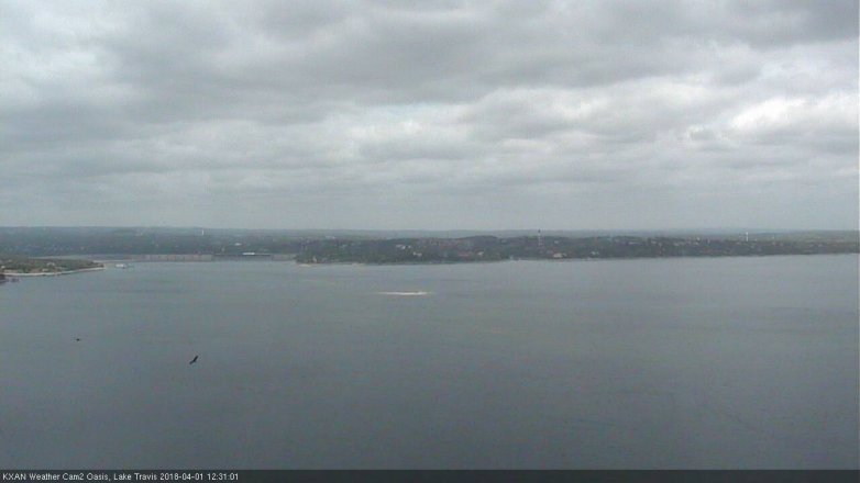 Lake Travis webcam, April 1, 2018 11:45 AM CT