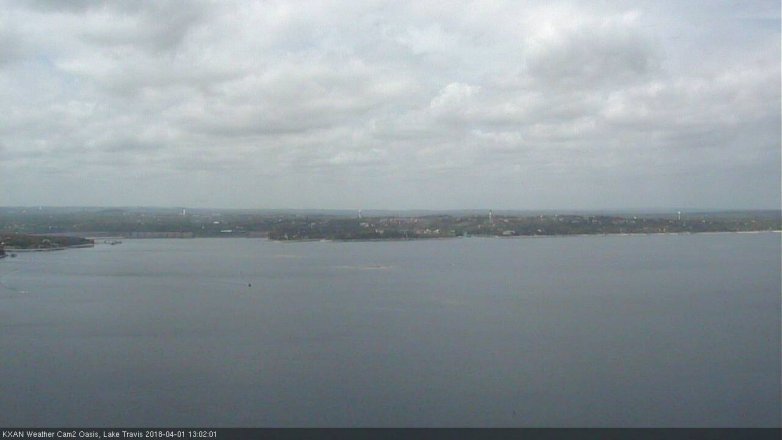 Lake Travis webcam, April 1, 2018 12:10 PM CT