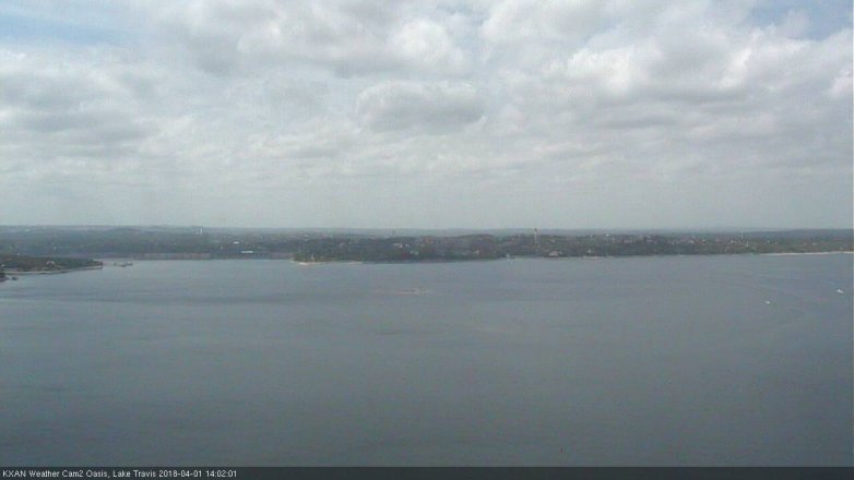 Lake Travis webcam, April 1, 2018 1:20 PM CT