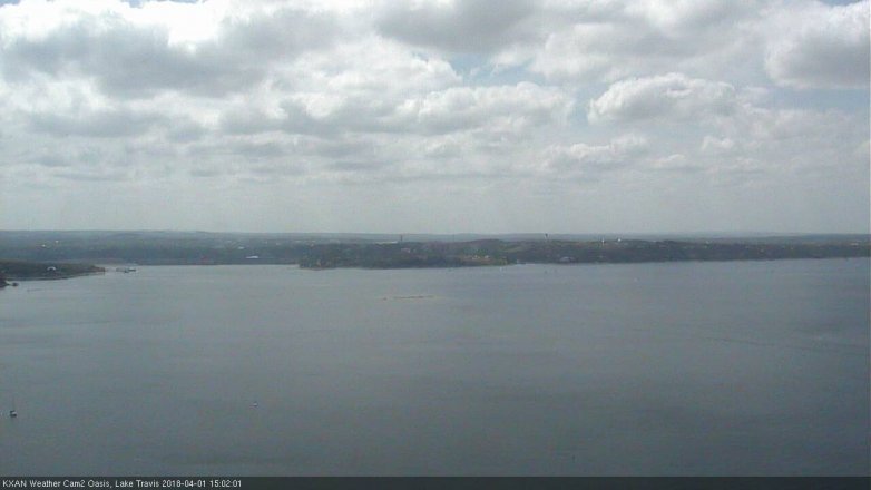 Lake Travis webcam, April 1, 2018 2:25 PM CT