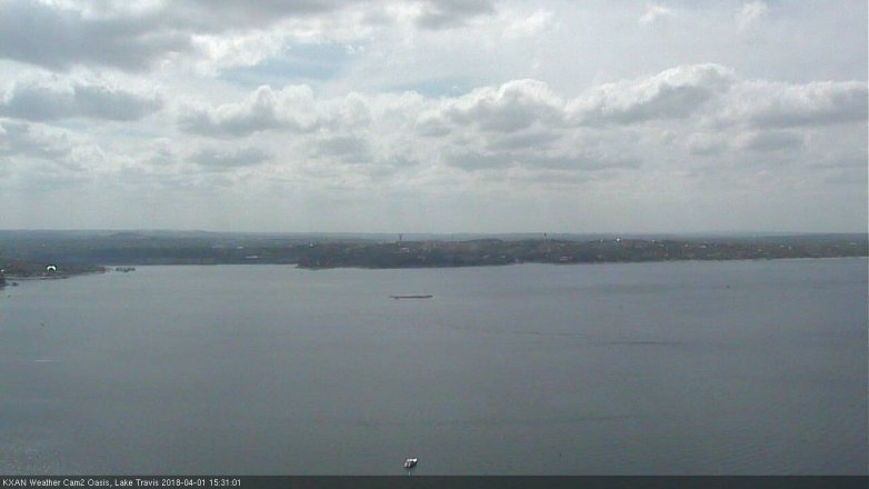 Lake Travis webcam, April 1, 2018 2:40 PM CT