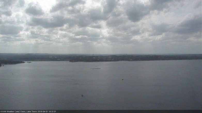 Lake Travis webcam, April 1, 2018 3:45 PM CT