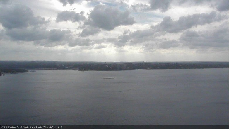 Lake Travis webcam, April 1, 2018 4:10 PM CT