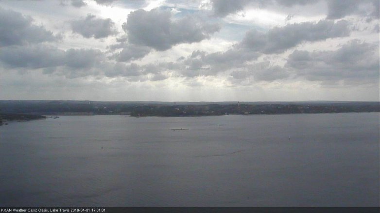 Lake Travis webcam, April 1, 2018 4:30 PM CT