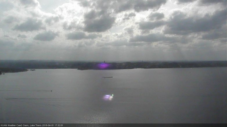 Lake Travis webcam, April 1, 2018 4:40 PM CT
