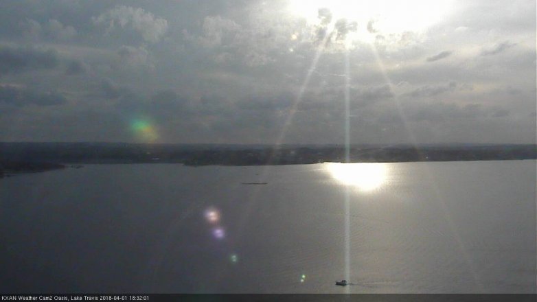 Lake Travis webcam, April 1, 2018 6:00 PM CT