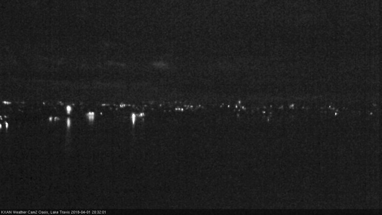 Lake Travis webcam, April 1, 2018 7:40 PM CT