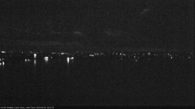 Lake Travis webcam, April 1, 2018 7:55 PM CT