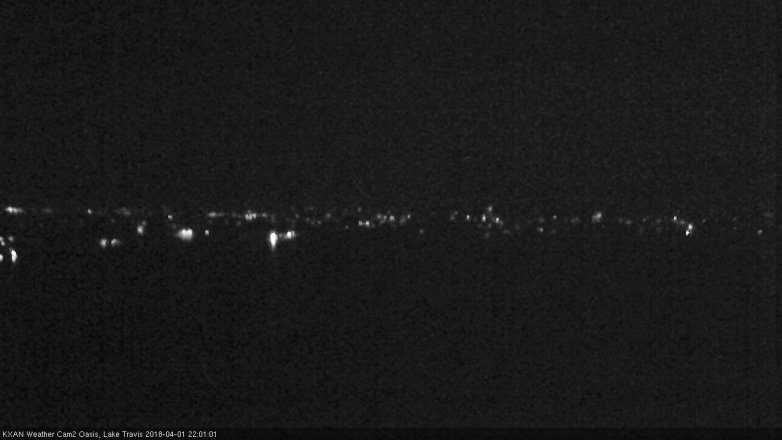 Lake Travis webcam, April 1, 2018 9:15 PM CT