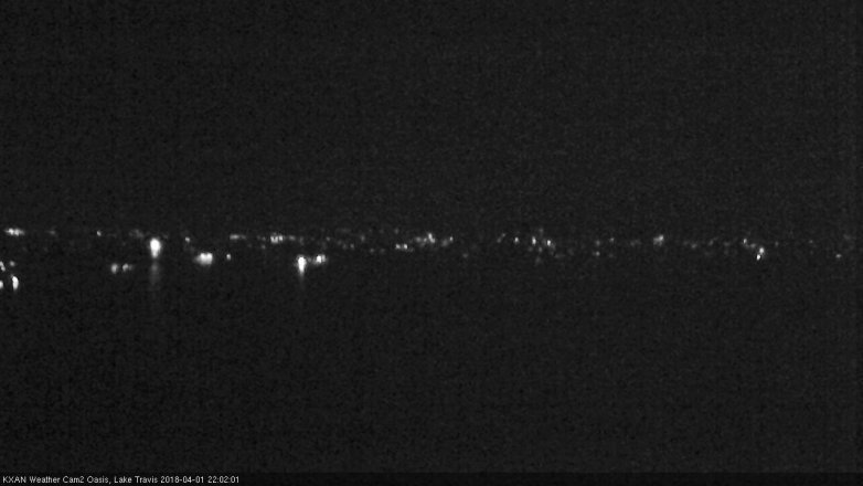 Lake Travis webcam, April 1, 2018 9:25 PM CT
