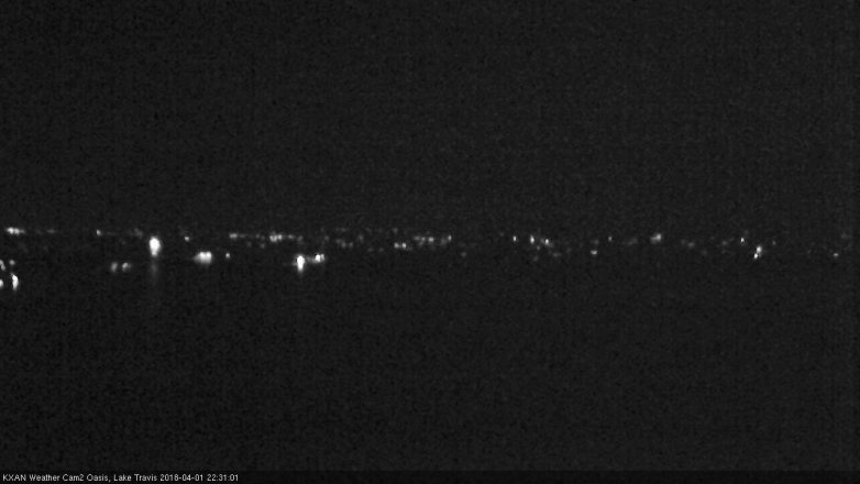 Lake Travis webcam, April 1, 2018 9:50 PM CT