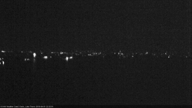 Lake Travis webcam, April 1, 2018 9:55 PM CT