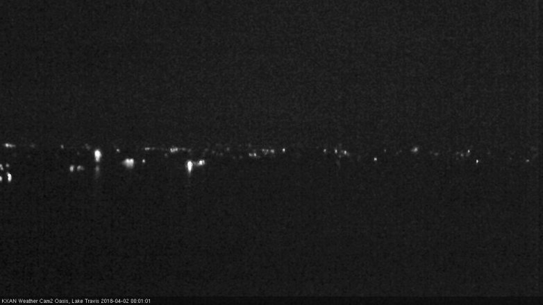 Lake Travis webcam, April 1, 2018 11:10 PM CT