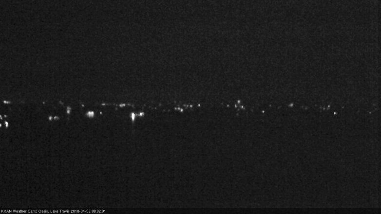 Lake Travis webcam, April 1, 2018 11:15 PM CT