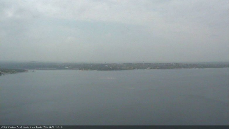 Lake Travis webcam, April 2, 2018 1:00 PM CT