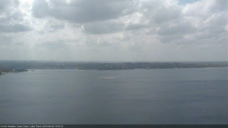 Lake Travis webcam, April 2, 2018 2:10 PM CT