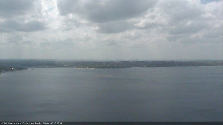 Lake Travis webcam, April 2, 2018 2:20 PM CT