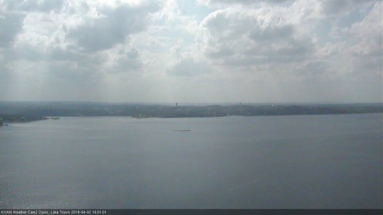 Lake Travis webcam, April 2, 2018 3:05 PM CT