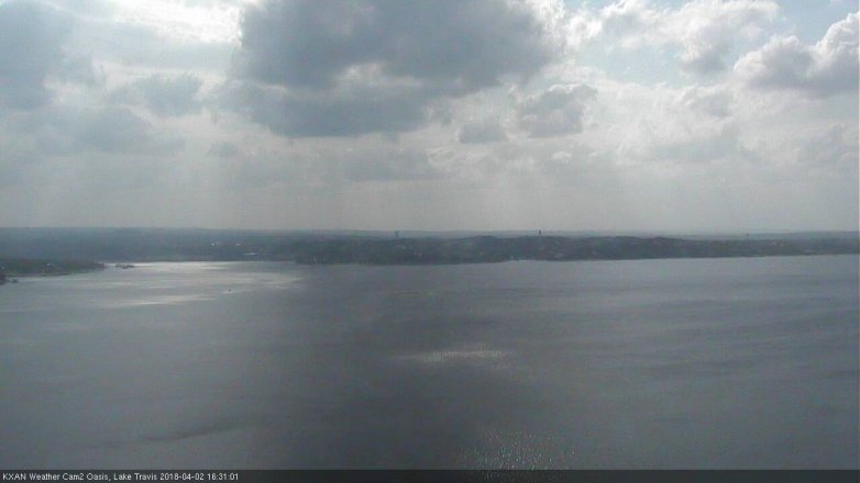 Lake Travis webcam, April 2, 2018 3:40 PM CT