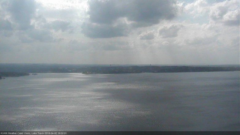 Lake Travis webcam, April 2, 2018 4:00 PM CT