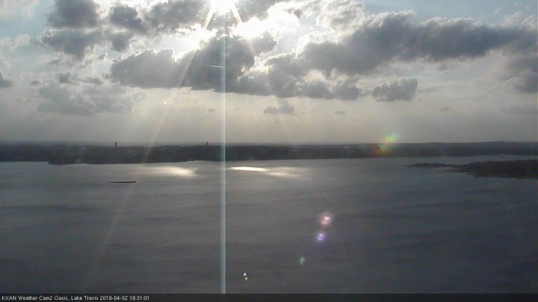 Lake Travis webcam, April 2, 2018 5:45 PM CT