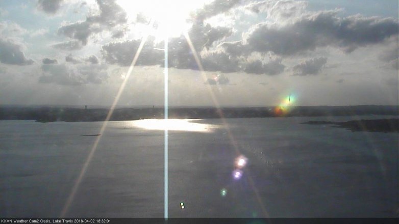 Lake Travis webcam, April 2, 2018 5:50 PM CT