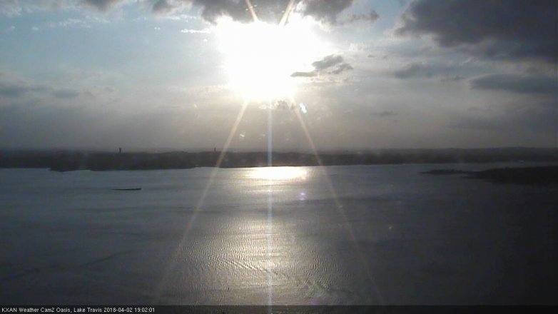 Lake Travis webcam, April 2, 2018 6:05 PM CT