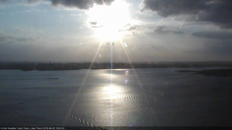 Lake Travis webcam, April 2, 2018 6:15 PM CT
