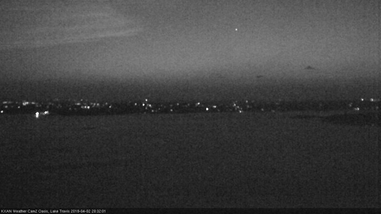 Lake Travis webcam, April 2, 2018 7:35 PM CT