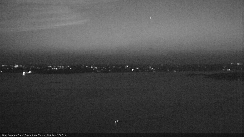 Lake Travis webcam, April 2, 2018 7:45 PM CT