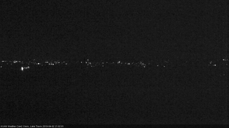 Lake Travis webcam, April 2, 2018 8:20 PM CT