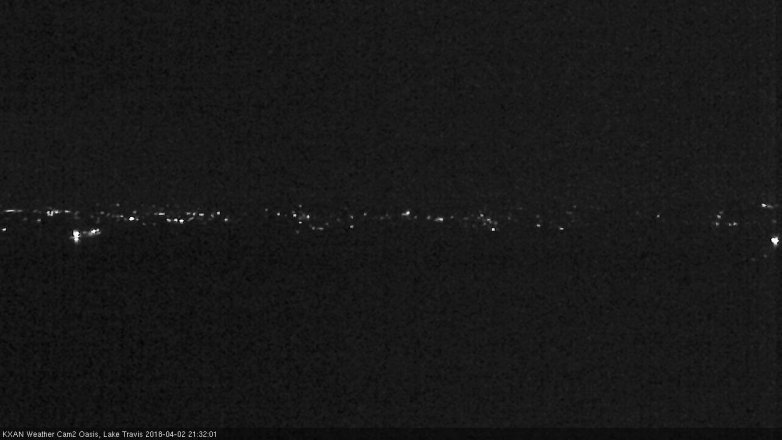 Lake Travis webcam, April 2, 2018 9:00 PM CT