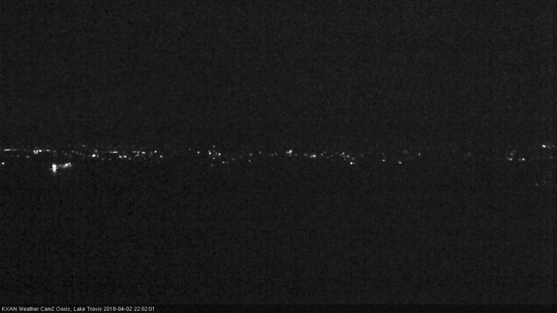 Lake Travis webcam, April 2, 2018 9:05 PM CT