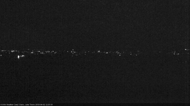 Lake Travis webcam, April 2, 2018 9:10 PM CT