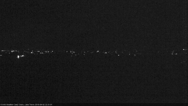Lake Travis webcam, April 2, 2018 9:35 PM CT