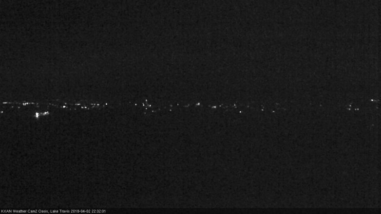 Lake Travis webcam, April 2, 2018 9:55 PM CT