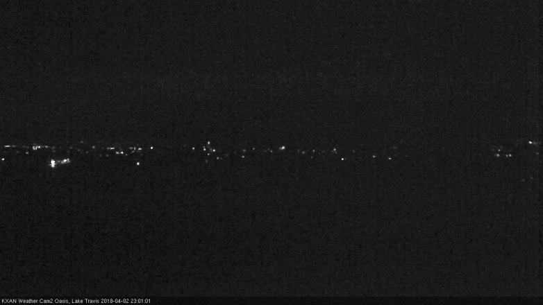 Lake Travis webcam, April 2, 2018 10:15 PM CT
