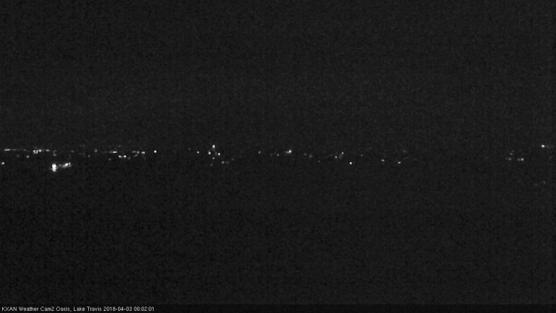 Lake Travis webcam, April 2, 2018 11:10 PM CT