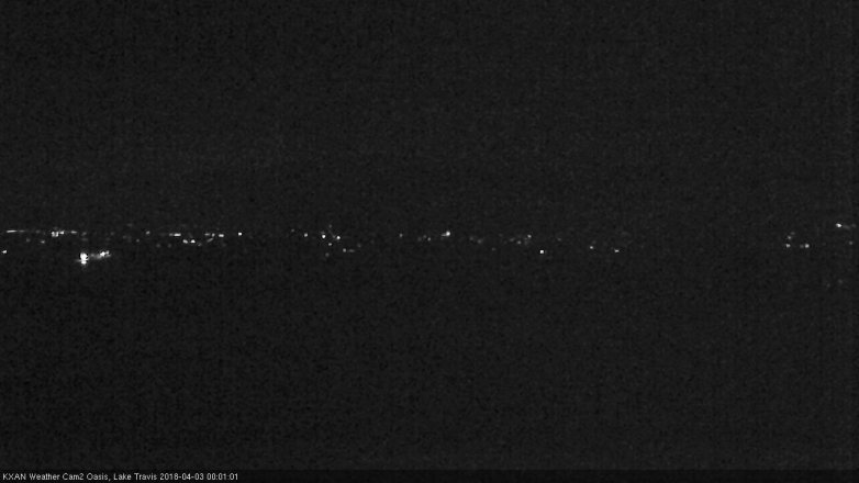 Lake Travis webcam, April 2, 2018 11:20 PM CT