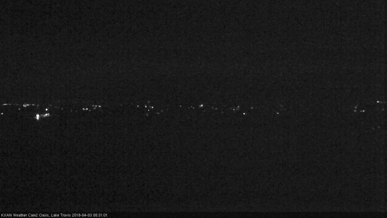 Lake Travis webcam, April 2, 2018 11:55 PM CT