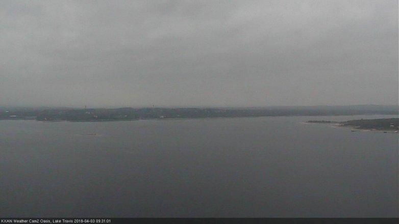 Lake Travis webcam, April 3, 2018 9:00 AM CT