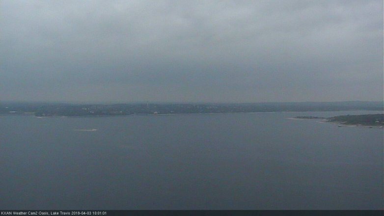 Lake Travis webcam, April 3, 2018 9:10 AM CT