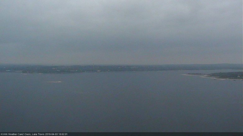 Lake Travis webcam, April 3, 2018 9:30 AM CT