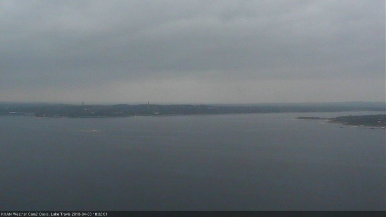 Lake Travis webcam, April 3, 2018 9:50 AM CT