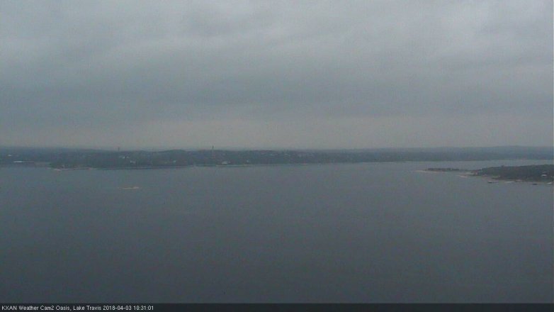 Lake Travis webcam, April 3, 2018 10:00 AM CT