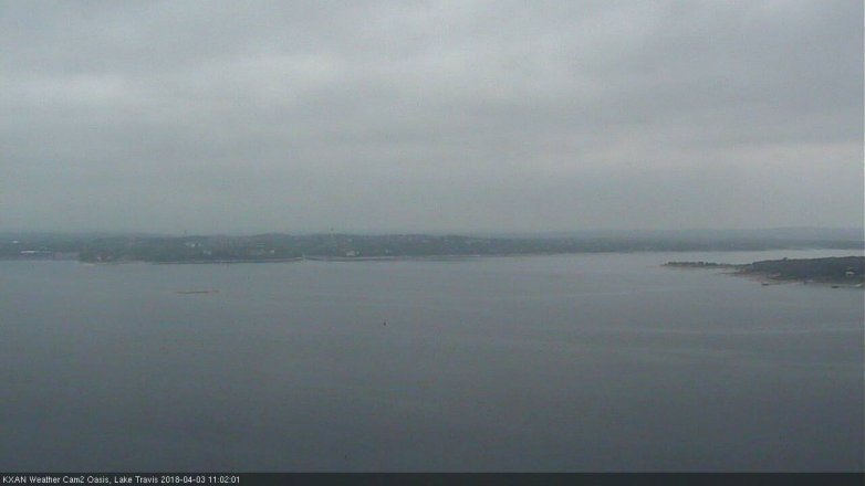Lake Travis webcam, April 3, 2018 10:10 AM CT