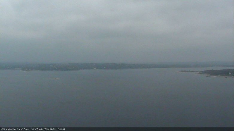 Lake Travis webcam, April 3, 2018 11:15 AM CT