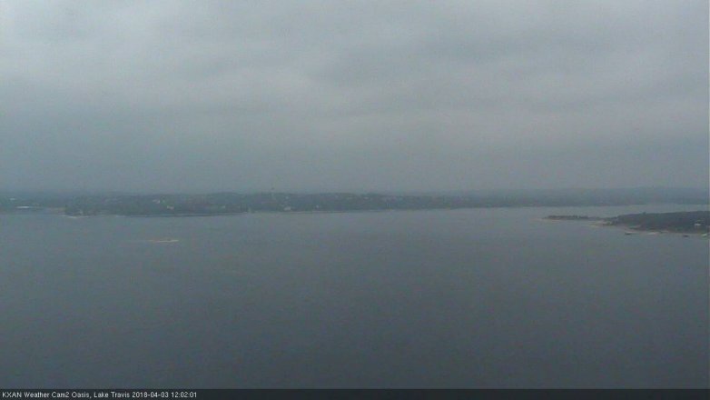 Lake Travis webcam, April 3, 2018 11:30 AM CT