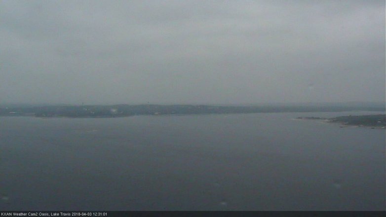 Lake Travis webcam, April 3, 2018 12:00 PM CT